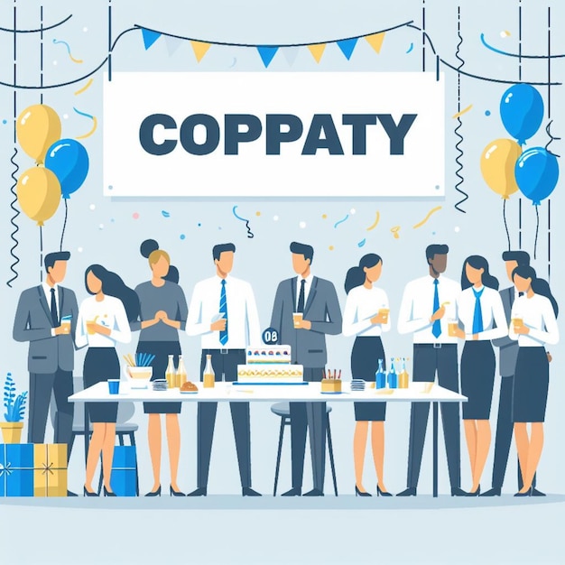 Corporate Party Illustration