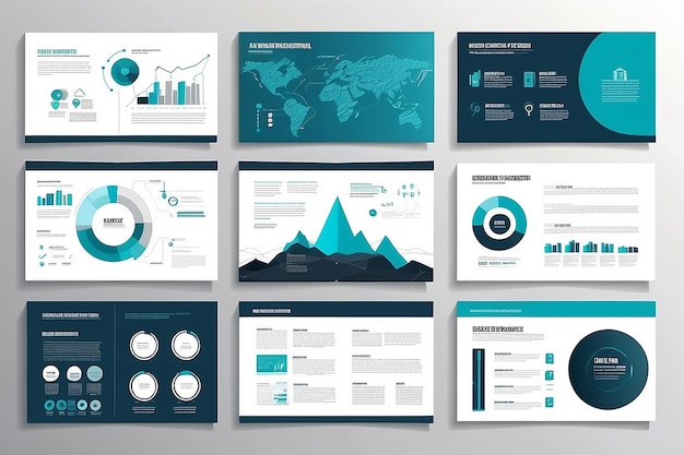 Photo corporate presentation vector template business presentation graphic design minimalistic