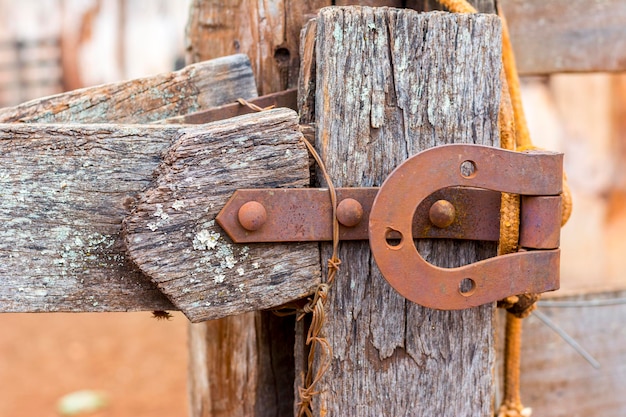 Corral portress of Brazilian farm Detail