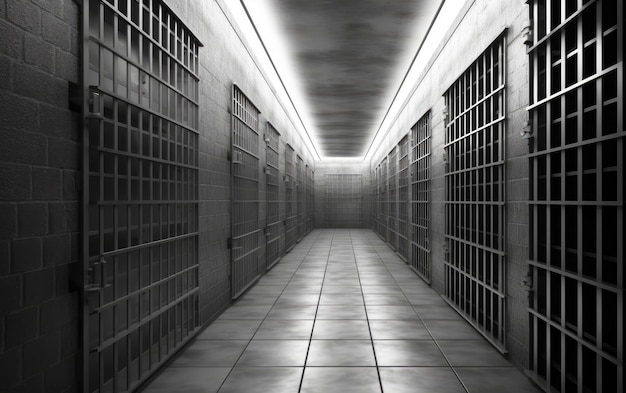 Corridor in an abandoned Penitentiary