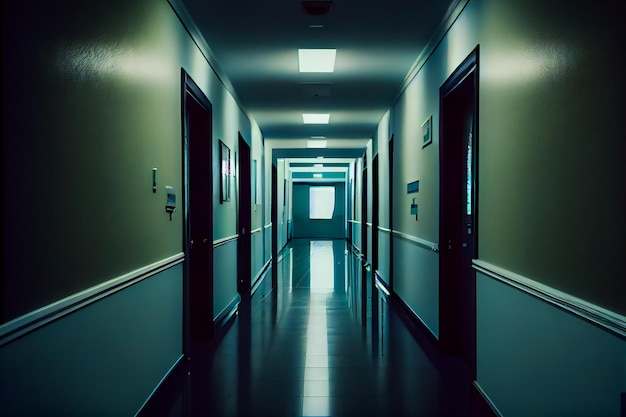 Corridor In Hospital Generative AIxA