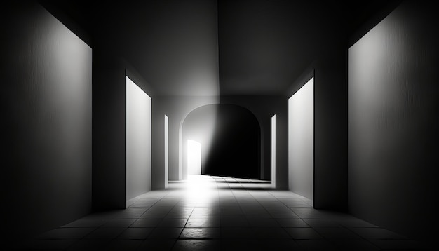 Corridor with light background Using your project UI UX Design