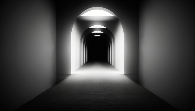 Corridor with light background Using your project UI UX Design