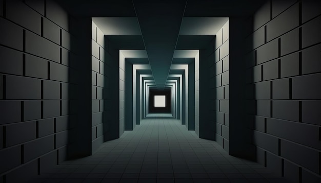 Corridor with light background Using your project UI UX Design