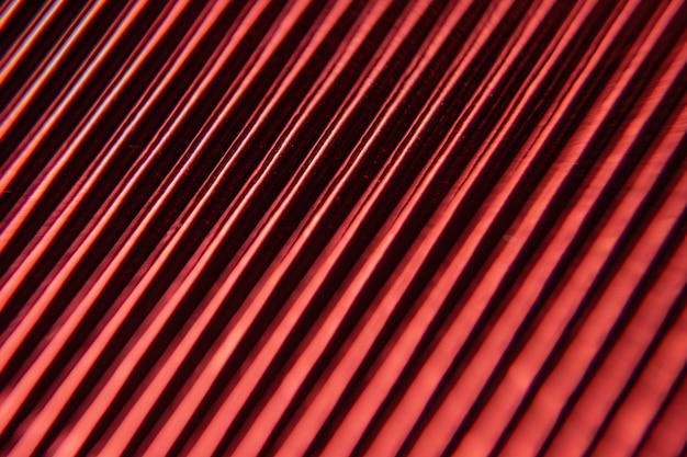 Corrugation minimalism. Corrugated metallized paper close up.