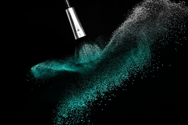 Cosmetic brush with Deep ocean  cosmetic powder spreading