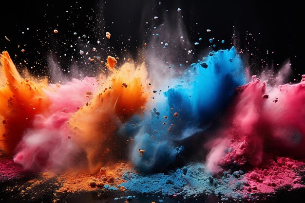 Cosmetic Brushes and Explosion Colorful Powders