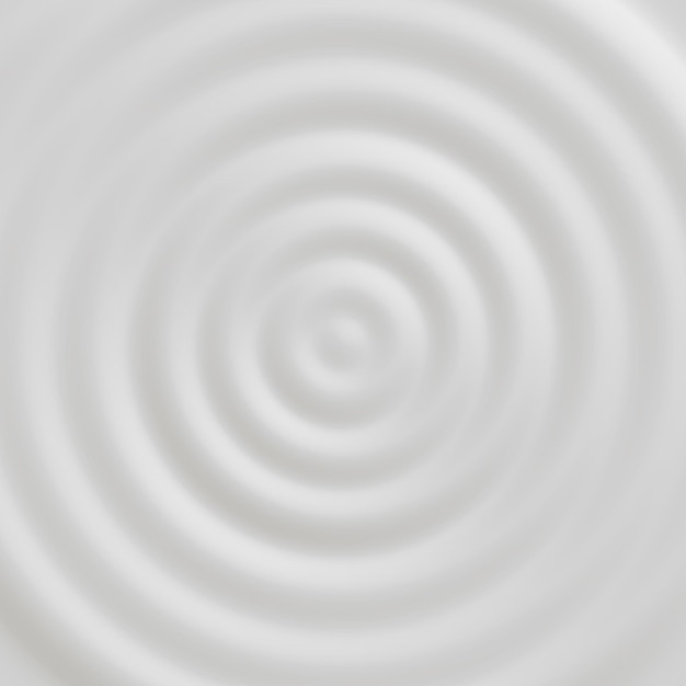 Cosmetic cream. Milk Slings. Wavy lines on white surface. Gray abstract background, water ripples.