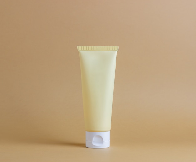 Cosmetic cream in a tube. Natural cosmetics. Skincare.