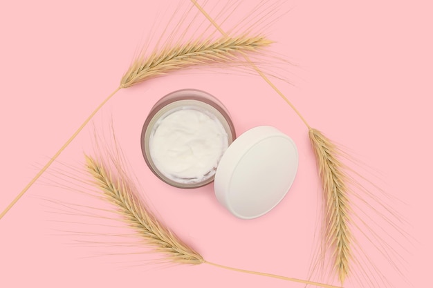 Cosmetic cream with natural wheat For face and body skin care