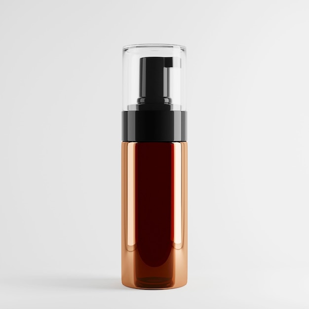 Cosmetic Foam Dispenser Pump Bottle mockup on a light background