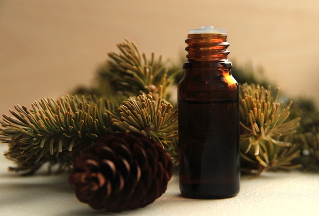 Cosmetic natural fir essential oil for face and body skin care