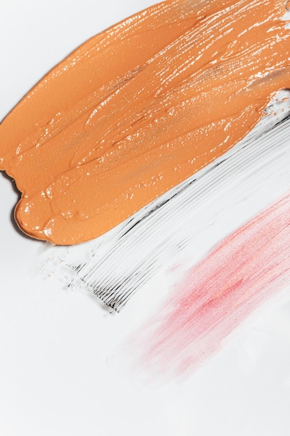 Cosmetic smears and drops. Appearance of the texture of the cream