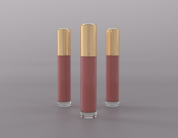 Cosmetics Bottles 3D Rendered illustration