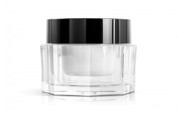 Cosmetics packaging makeup cream pot for product design.