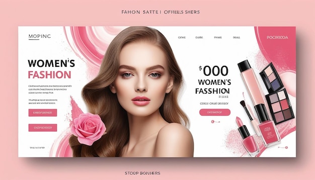 Photo cosmetics website homepage banner