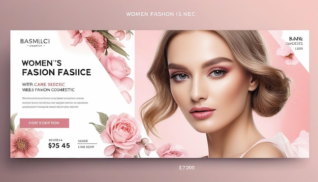 Photo cosmetics website homepage banner