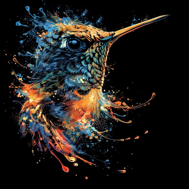 Cosmic Bird A Fusion of Nature and Galaxy