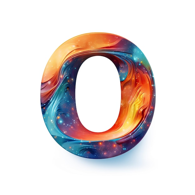 Cosmic Colorful Letter O illustration