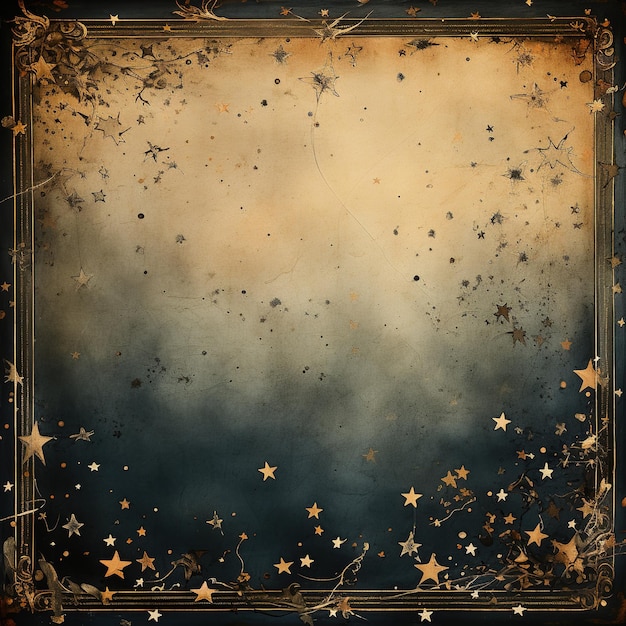 Cosmic Elegance Golden Star Background