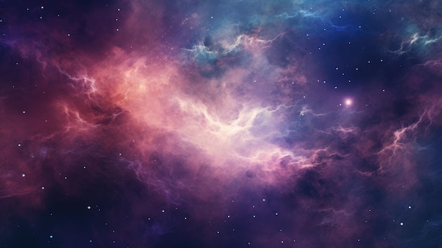 Cosmic Elements in Abstract Nebula Space Background