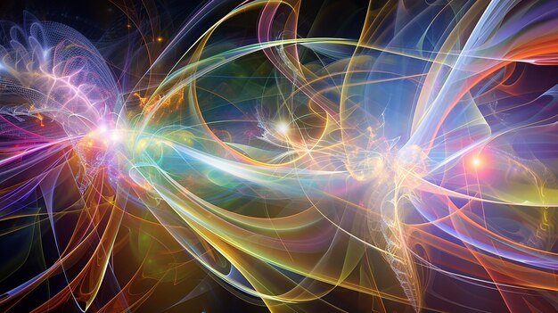 Cosmic energy interlaced with digital particles