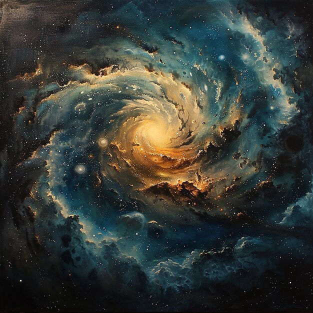 Cosmic HugeScale Fine Art Piece Painted with Oil