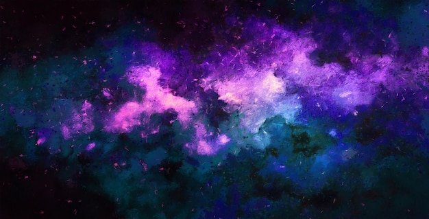 Cosmic illustration Beautiful colorful space background Watercolor Cosmos