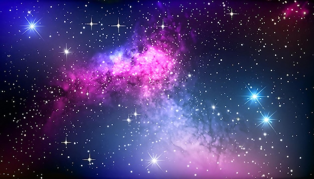 Cosmic Journey Free Photo of Space Background with Stardust and Shining Stars Explore the Realistic