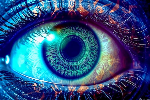 Cosmic magical spiritual eye intuitive vision made with Generative AI