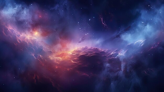 Cosmic nebula and starscape background