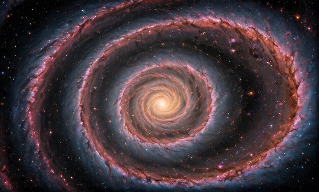 Photo cosmic spiral galaxy nebula vortex