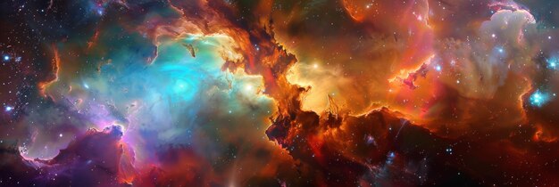 Photo cosmos background with stardust nebula and stars galaxy backdrop infinite universe milky way