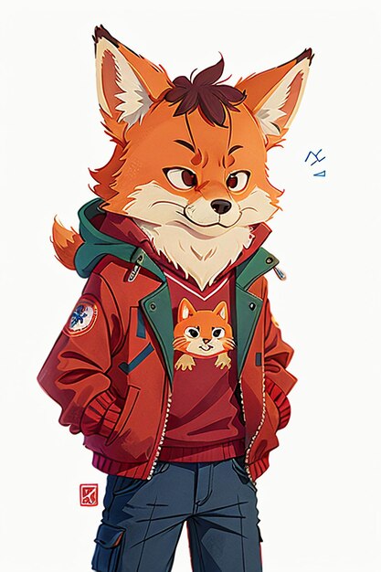 cosplay fox shaped boy sunshine handsome cartoon anime wallpaper background illustration