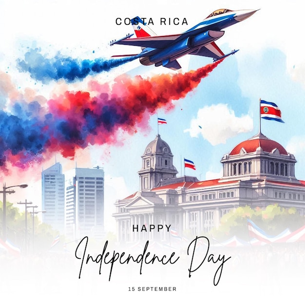 Photo costa rica independence day event social media post flyer poster banner design