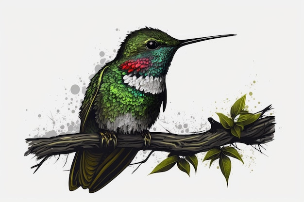 In Costa Rica you can spot this adorable Fiery throated Hummingbird sitting on a mossy branch