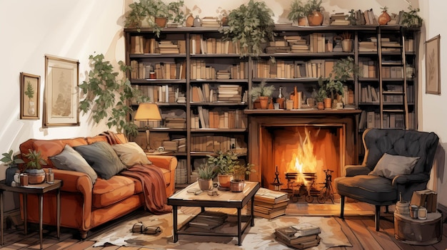 cosy fireplace HD wallpaper photographic image