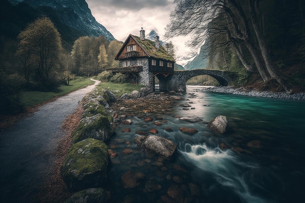 cottage by the lake