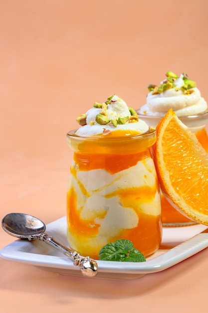 Cottage cheese and orange dessert