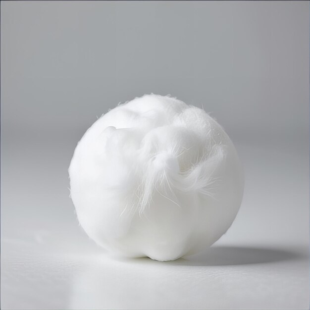 Photo a cotton ball on a clean white background