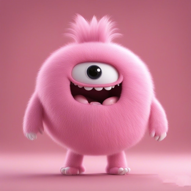 cotton candy monster cute