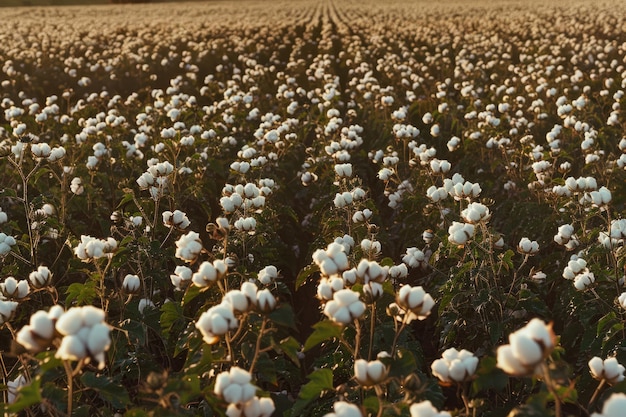 Cotton Field Background Agricultural Crop of Cotton in Australia