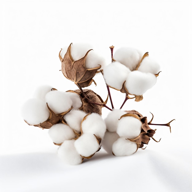 Cotton isolated on white background