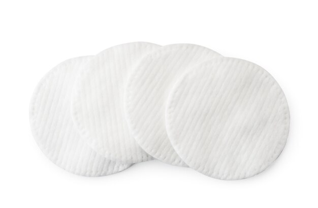 Photo cotton pads on a white background, isolated