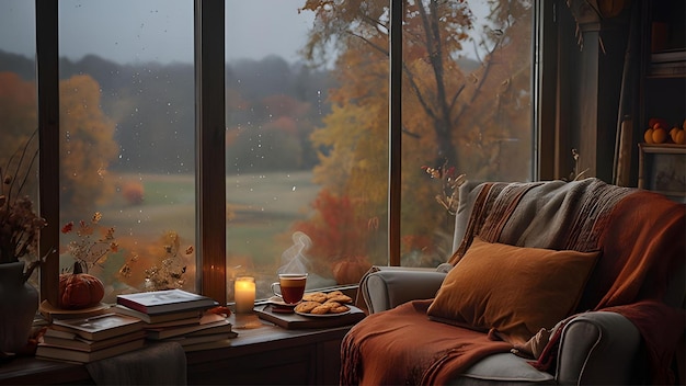 a couch with a pillow and a book on it