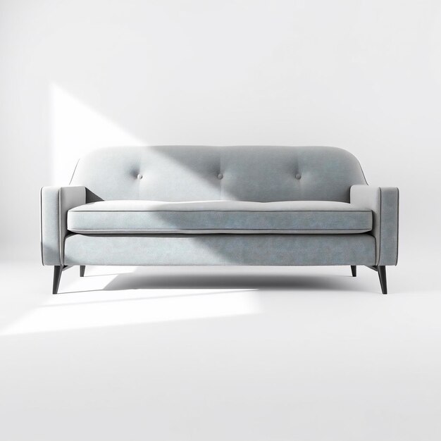 Photo a couch with a white back that says quot the word quot on the side