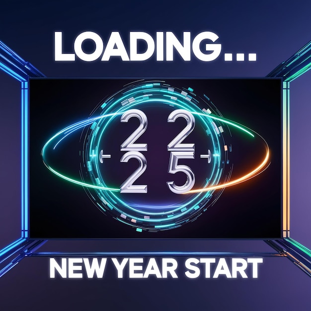 Photo countdown to 2025 loading year from 2024 to 2025 new year start concept