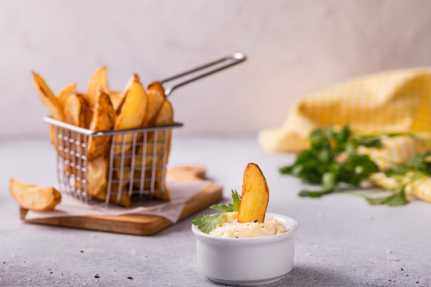 Country potato fries with spices