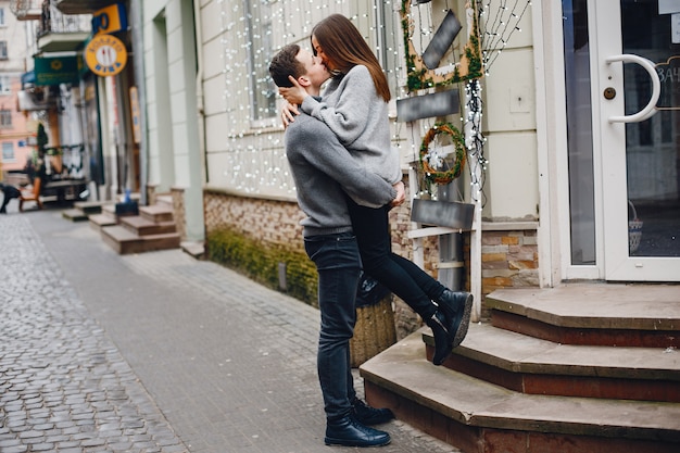 Couple in a city