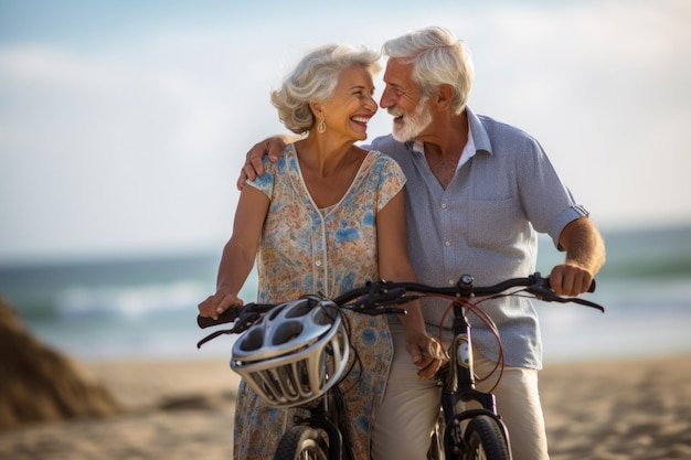 A Couple Enjoying a Beautiful Day at the Beach